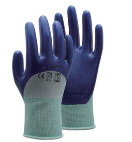 Lio 21306 13G white nylon liner with ¾ nitrile coating