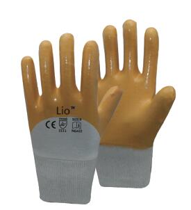 Lio 21340 Interlock liner with ¾ yellow nitrile coating